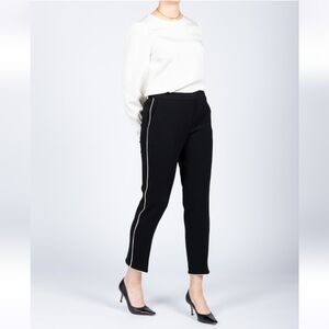 THEORY TREECA PULL-ON CREPE PANTS, SIZE 12